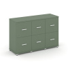 Concept Шкаф 3 узкие секции, 2 ниши CN.STU-232 W Кобо/Металл Белый 1252*420*818