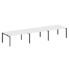 Metal System Quattro Переговорный стол (3 столешницы) на П-оразном м/к 50БП.ПРГ-3.4 Белый/Металл Ант