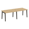 Onix Wood Стол переговорный (2 столешницы) OW.PRG-2.2 Тиквуд Светлый/Дуб Темный/Металл Антрацит 2360