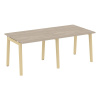 Onix Wood Стол переговорный (2 столешницы) OW.PRG-2.1 Дуб Аттик/Дуб Светлый/Металл Белый 1960*980*75