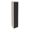 Onix Шкаф высокий узкий левый O.SU-1.10 R (L) black Дуб Аттик/Cтекло Black 400*420*1977
