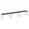 Metal System Quattro Рабочая станция на 3 места на О-образном м/к 50БО.СМ-3.4 Венге Цаво/Металл Серы