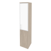 Onix Шкаф высокий узкий правый O.SU-1.2 R (R) white Дуб Аттик/Стекло White 400*420*1977