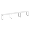 Metal System Quattro Рабочая станция на 3 места на О-образном м/к 50БО.СМ-3.4 Белый/Металл Серый 480