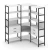 Shelf System Трехсекционный угловой стеллаж пятиярусный с ящиками SN.STMU-531 Белый/Металл Черный 15