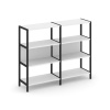 Shelf System Двухсекционный стеллаж трехярусный SN.STM-321 Белый/Металл Черный 1590*400*1246