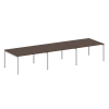 Metal System Quattro Переговорный стол (3 столешницы) на П-оразном м/к 40БП.ПРГ-3.3 Венге Цаво/Метал