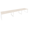 Onix Стол переговорный O.MO-PRG-3.4 Денвер Светлый/Металл Белый 4740*980*750
