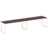 Metal System Quattro Рабочая станция на 2 места на О-образном м/к 50БО.СМ-2.5 Венге Цаво/Металл Белы
