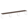 Metal System Quattro Рабочая станция на 3 места на О-образном м/к 50БО.СМ-3.4 Венге Цаво/Металл Белы