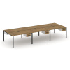 Concept Рабочая станция двухсторонняя с подвес. тумбами на 6 мест CN.DRS-151 B Сандал Янтарный/Белый
