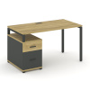 Concept Стол письменный с 1 опорной тумбой CN.SP-307 A Дуб Винченцо/Антрацит/Металл Антрацит 1380/17
