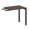 Metal System Quattro Приставной элемент на П-образном м/к 50БП.ПР-2 Венге Цаво/Металл Антрацит 800*6
