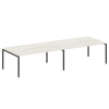 Metal System Quattro Переговорный стол (2 столешницы) на П-образном м/к 40БП.ПРГ-2.5 Дуб Наварра/Мет