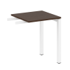 Metal System Quattro Приставной элемент на П-образном м/к 50БП.ПР-1 Венге Цаво/Металл Белый 600*600*