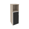 Onix Шкаф средний узкий левый O.SU-2.2 R (L) black Дуб Аттик/Cтекло Black 400*420*1207
