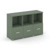 Concept Шкаф 3 узкие секции, 2 ниши CN.STU-231 W Кобо/Металл Белый 1252*420*818