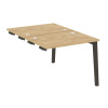 Onix Wood Стол-приставка двойной OW.D.SPR-1.7 Тиквуд Светлый/Дуб Темный/Металл Антрацит 980*1475*750