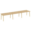 Onix Wood Стол переговорный (3 столешницы) OW.PRG-3.3 Тиквуд Светлый/Дуб Светлый/Металл Белый 4140*9