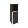 Onix Шкаф средний узкий левый O.SU-2.2 R (L) black Дуб Мали/Стекло Black 400*420*1207