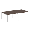 Metal System Quattro Переговорный стол (2 столешницы) на П-образном м/к 40БП.ПРГ-2.2 Венге Цаво/Мета