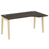 Onix Wood Стол эргономичный правый OW.SA-1 (R) Дуб Мали/Дуб Светлый/Металл Белый 1580*980*750 (720/4