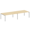 Metal System Quattro Переговорный стол (2 столешницы) на П-образном м/к 50БП.ПРГ-2.5 Акация Лорка/Ме