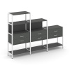 Shelf System Трехсекционный стеллаж четырех/трех/двухярусный с ящиками SN.STM-431 Антрацит/Металл Бе