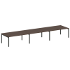Metal System Quattro Переговорный стол (3 столешницы) на П-оразном м/к 50БП.ПРГ-3.5 Венге Цаво/Метал
