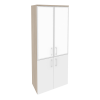 Onix Шкаф высокий широкий O.ST-1.2 R white Дуб Аттик/Белый Бриллиант/Стекло White 800*420*1977