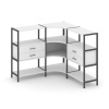 Shelf System Трехсекционный угловой стеллаж трехярусный с ящиками SN.STMU-331 Белый/Металл Антрацит