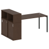 Metal System Quattro Стол письменный с шкафом-купе на П-образном м/к 40БП.РС-СШК-3.4 Т Венге Цаво/Ме