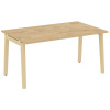 Onix Wood Стол переговорный (1 столешница) OW.PRG-1.4 Тиквуд Светлый/Дуб Светлый/Металл Белый 1580*9