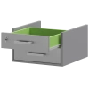 Тумба подвесная АТ-02 Серый 430x450x280 Арго