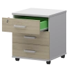 Тумба подкатная СМТ-3П Тип1 Белый/Кронберг 434x450x620 Смарт
