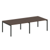 Metal System Quattro Переговорный стол (2 столешницы) на П-образном м/к 50БП.ПРГ-2.3 Венге Цаво/Мета