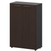 Шкаф средний закрытый СМШ38F Дуб венге/Графит 792x380x1190 Кортез