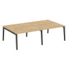 Onix Wood Рабочая станция OW.D.RS-4.3.8 Тиквуд Светлый/Дуб Темный/Металл Антрацит 2760*1635*750