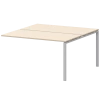 Модуль двойной на 2 рабочих места АМБЭ-003.60 Бук/Белый 1400x1236x760 Арго-М