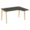 Onix Wood Стол эргономичный правый OW.SA-3 (R) Дуб Мали/Дуб Светлый/Металл Белый 1380*1180*750 (800/