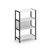 Shelf System Односекционный стеллаж трехярусный SN.STM-311 Белый/Металл Черный 810*400*1246