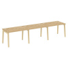 Onix Wood Рабочая станция OW.RS-3.2.8 Тиквуд Светлый/Дуб Светлый/Металл Белый 3540*800*750
