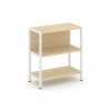 Shelf System Односекционный стеллаж двухярусный SN.STM-211 Акация Лорка/Металл Белый 810*400*879