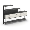 Shelf System Трехсекционный стеллаж четырех/трех/двухярусный с ящиками SN.STM-431 Антрацит/Дуб Навар
