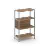 Shelf System Односекционный стеллаж трехярусный SN.STM-311 Дуб Табак/Металл Серый 810*400*1246