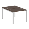 Metal System Quattro Рабочая станция на П-образном м/к 40БП.РАС-СП-2.1 Венге Цаво/Металл Серый 1000*