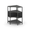 Shelf System Односекционный угловой стеллаж трехярусный SN.STMU-311 Антрацит/Металл Антрацит 810*810
