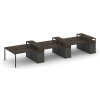 Concept Рабочая станция 6 мест 3 опорными тумбами CN.DRS-477 A Дуб Мали/Антрацит/Металл Антрацит 420