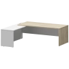 Стол руководителя левый KZP-22L Кронберг/Белый 2200x2000x750 Кортез