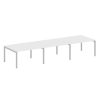 Metal System Quattro Переговорный стол (3 столешницы) на П-оразном м/к 50БП.ПРГ-3.3 Белый/Металл Сер
